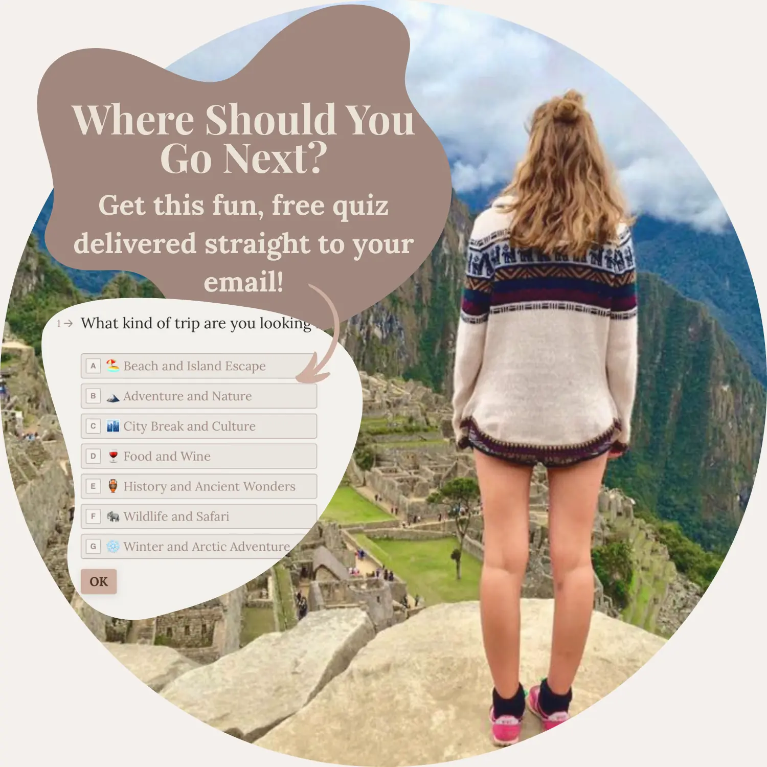 Email Sign Up Free Quiz Graphic.