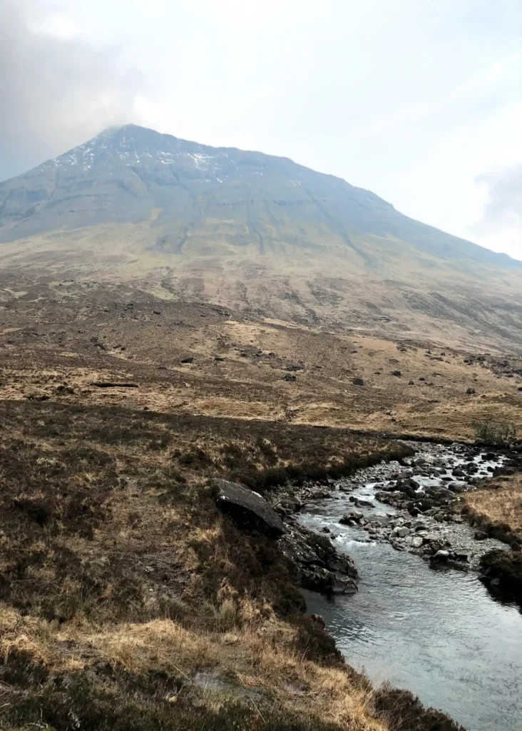Mountain at the Fairy Pools on the Isle of Skye.