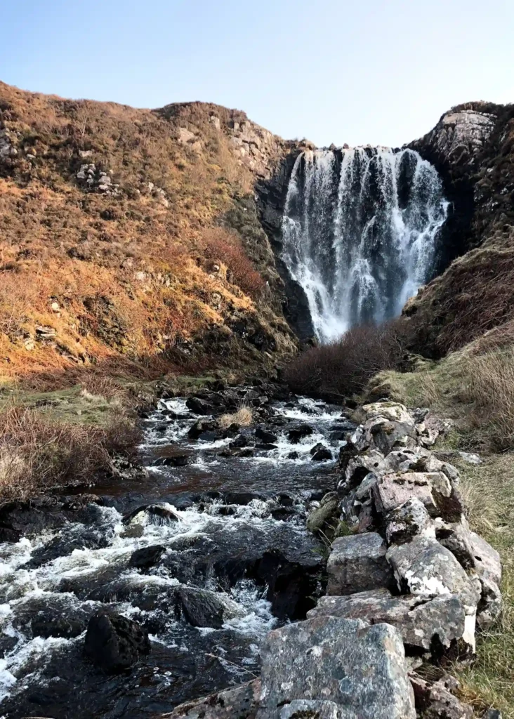 Clashnessie Falls on the North Coast 500.