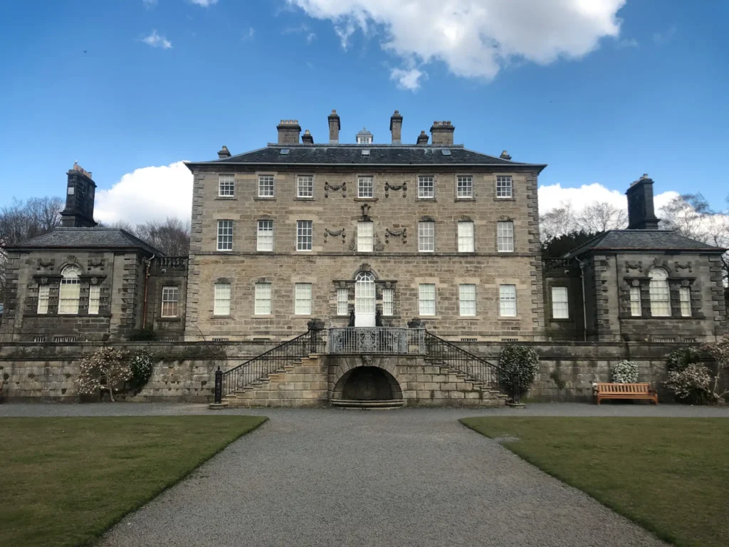 Exterior of Pollok Country House and gardens in Pollok Park.