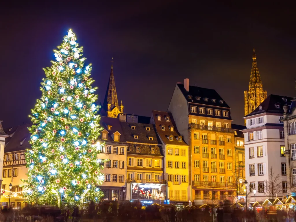 Christmas tree at place kleber in Strasbourg.