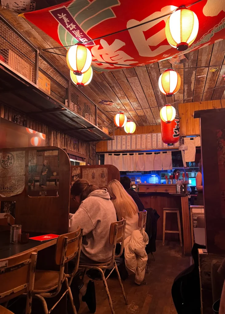 The interior of Ramen Dayo restaurant in Glasgow.