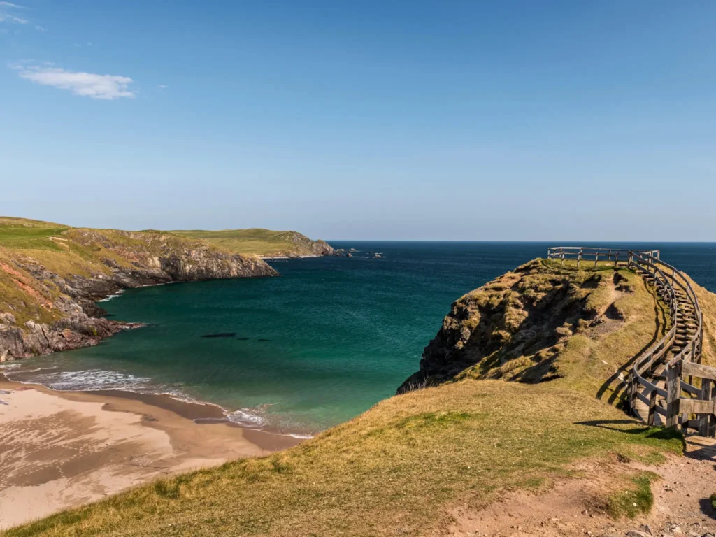 Sango bay beach at durness on a sunny day.