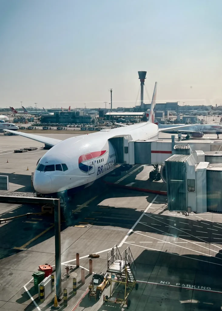 BA plane at London Heathrow.