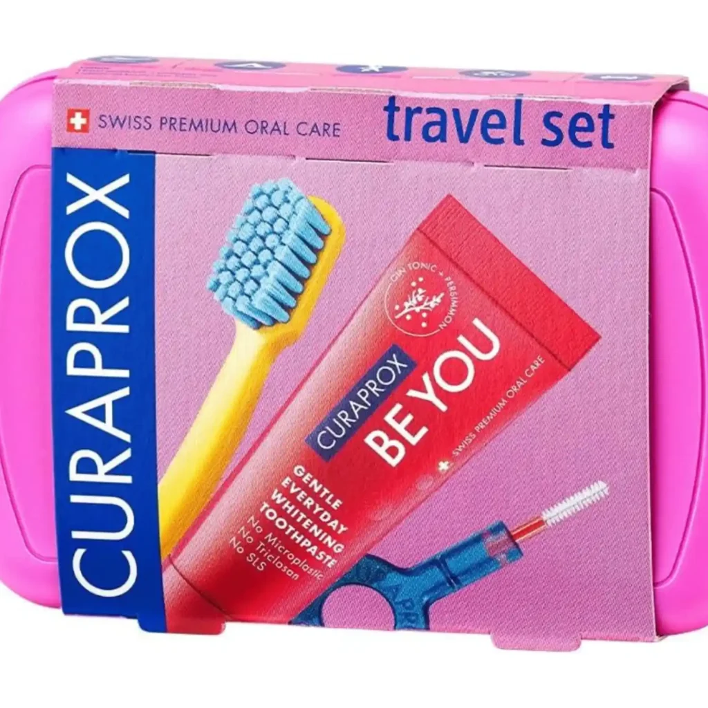 Curaprox toothbrush, toothpaste, and interdental brushes