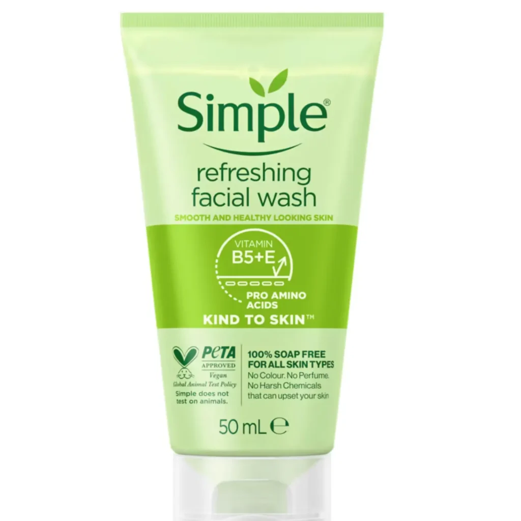 Simple refreshing facial wash