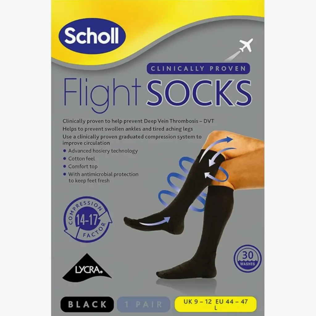 Scholl compression flight socks