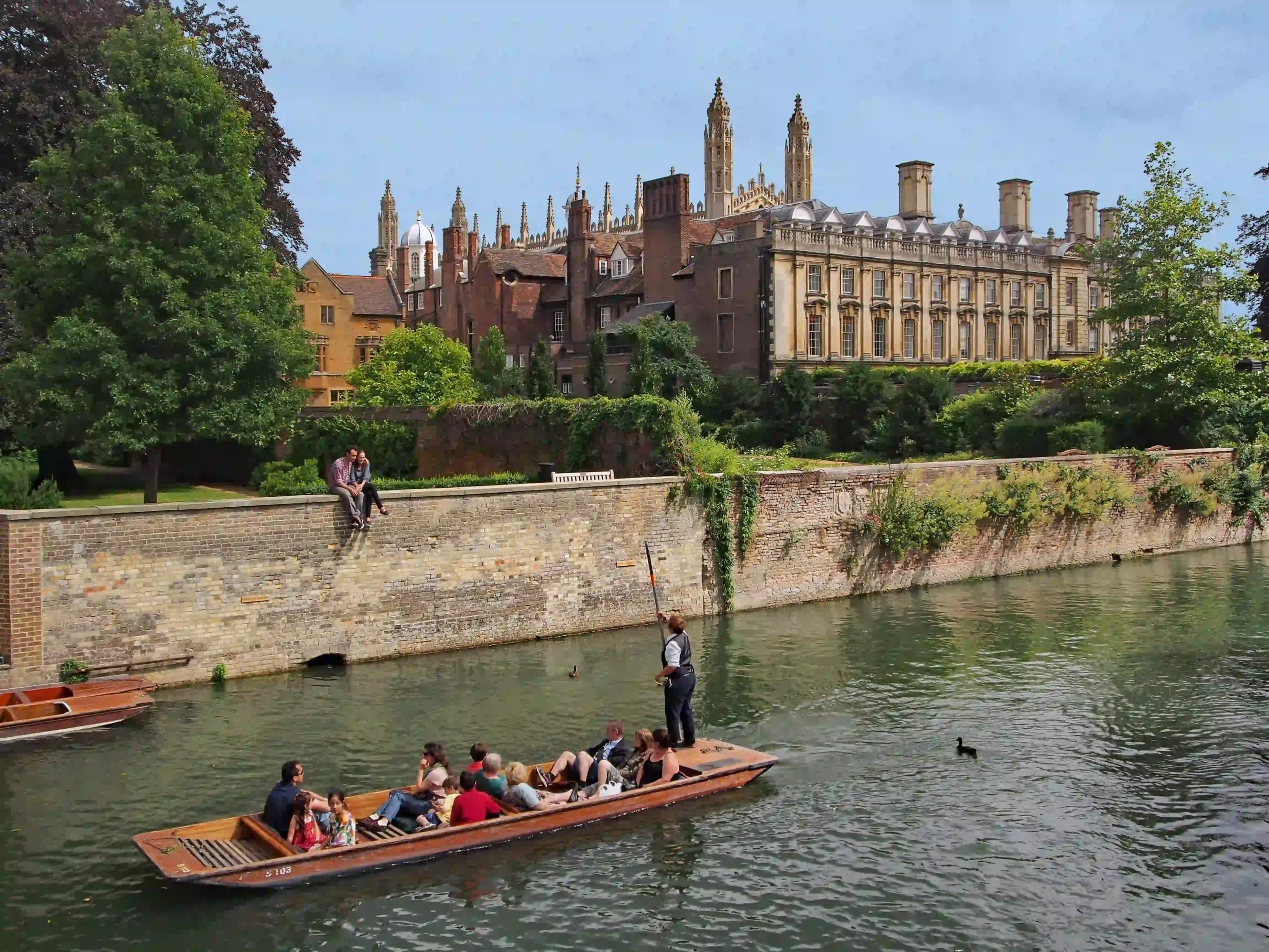 Punting on the River Cam past the grand college buildings of Cambridge University is one of the highlights of a visit to this ancient city.