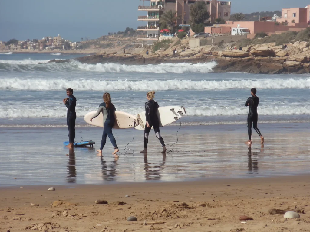Surf lessons for beginners in taghazout, morocco.